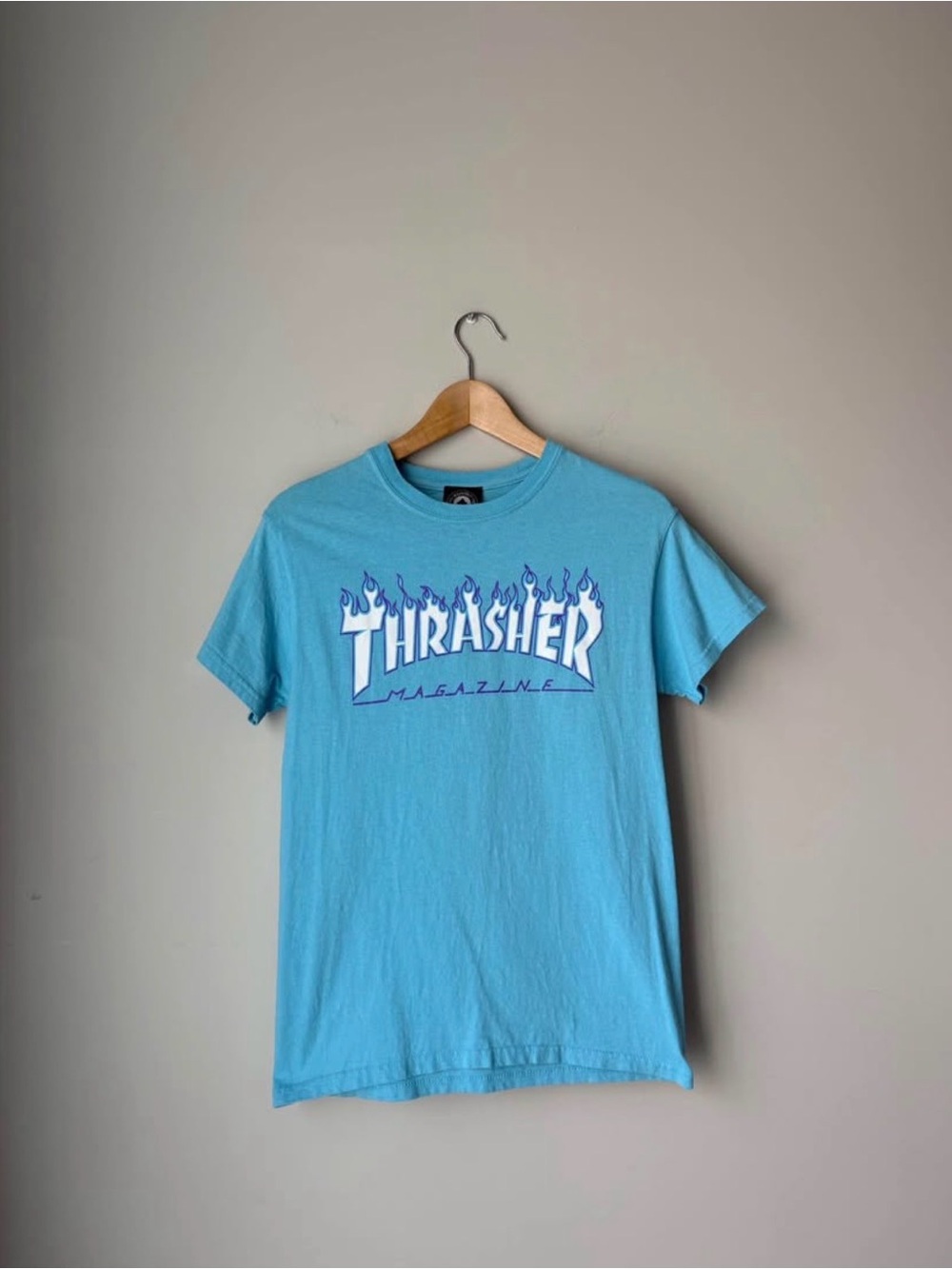 Thrasher Blue and Purple Graphic Relaxed Tee
